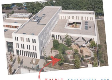 FoLKi (Forschungs- und Lehrkindertagesstätte) Luftaufnahme der Forschungs- und Lehrkindertagesstätte